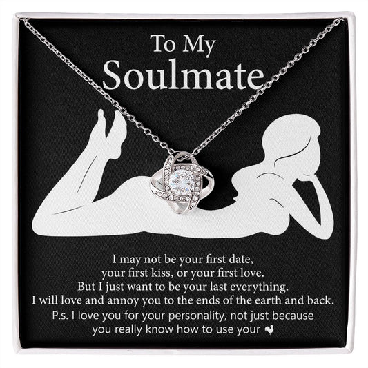 TO MY SOULMATE | LOVE KNOT NECKLACE | Gift for soulmate, Anniversary gift, Girlfriend necklace, Gift for wife, Birthday gift