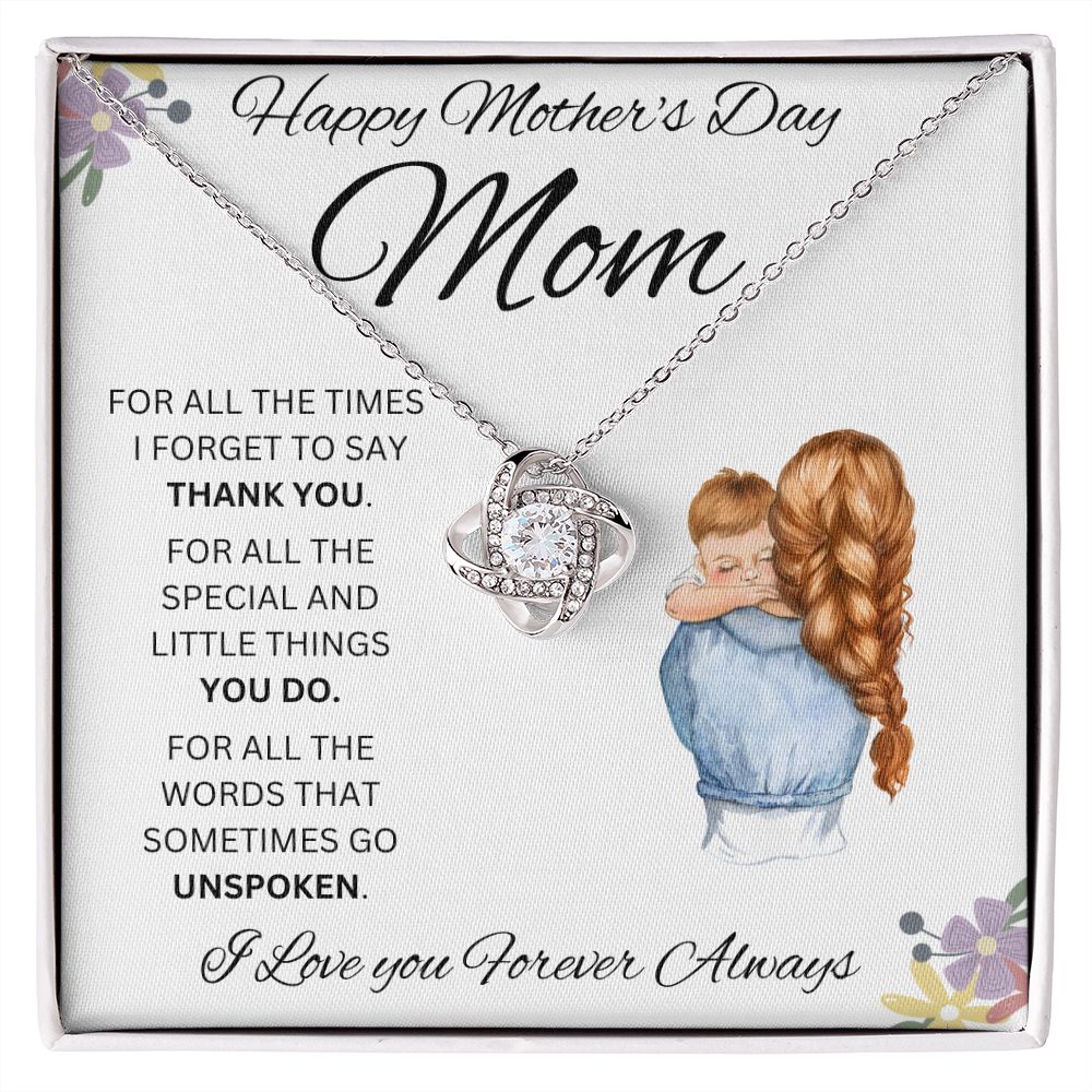 Happy Mother's Day Mom | Love Knot Necklace