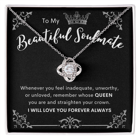 To My Beautiful Soulmate | Love Knot Necklace