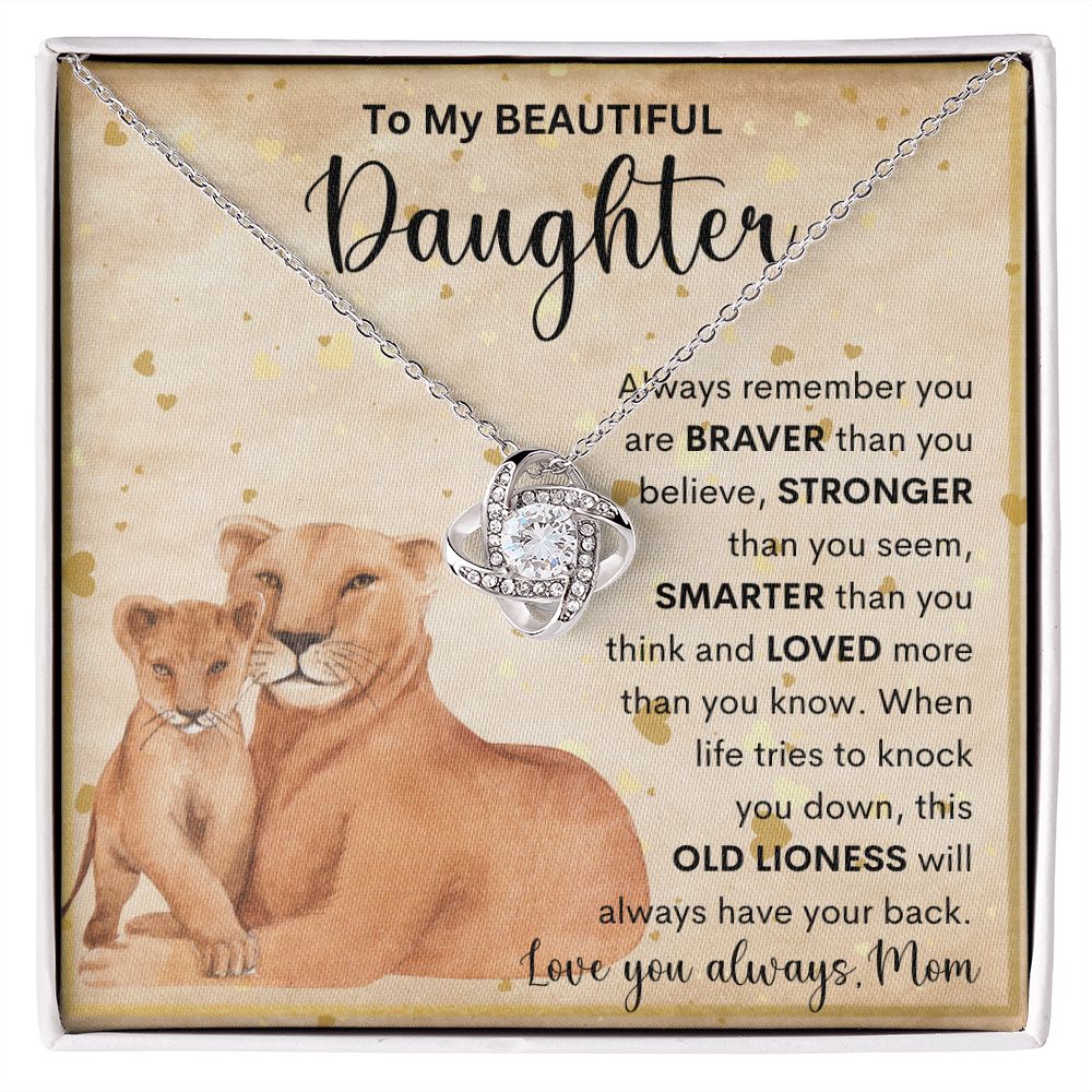 To My Beautiful Daughter | Love Knot Necklace