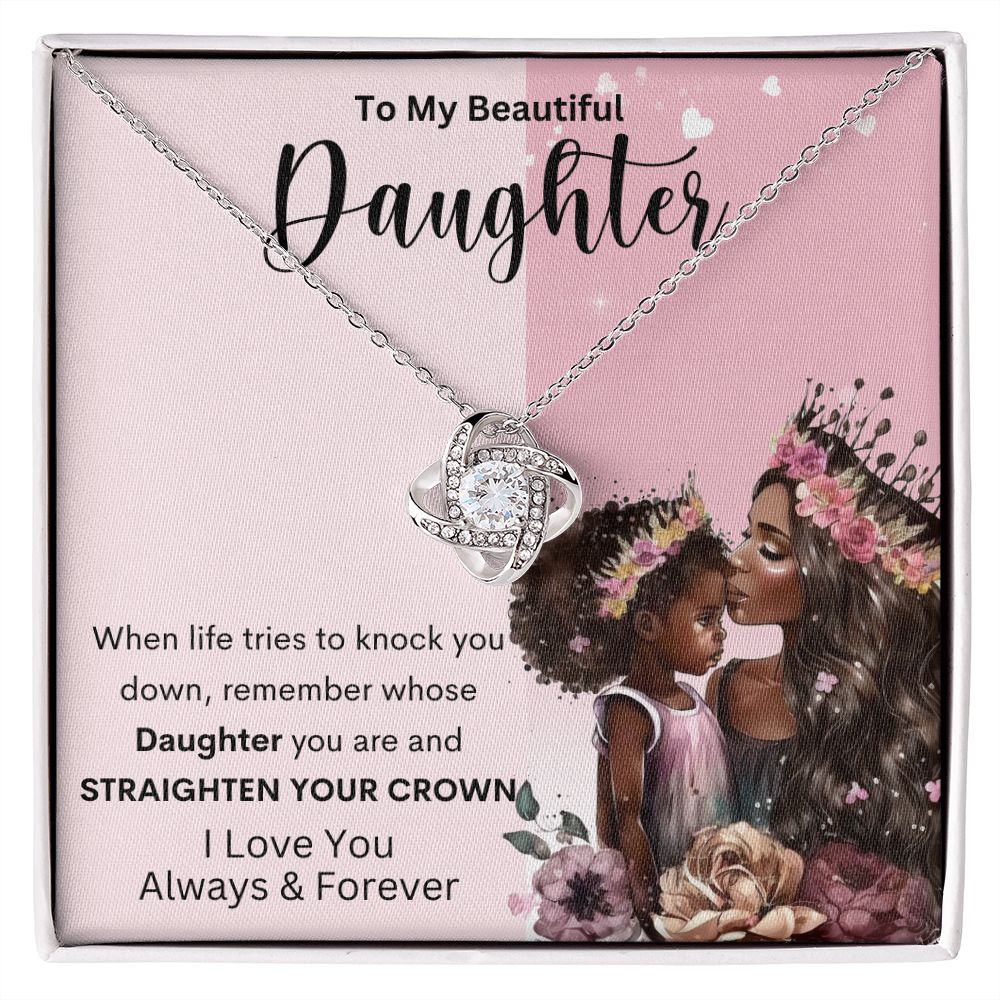 To My Beautiful Daughter | Love Knot Necklace