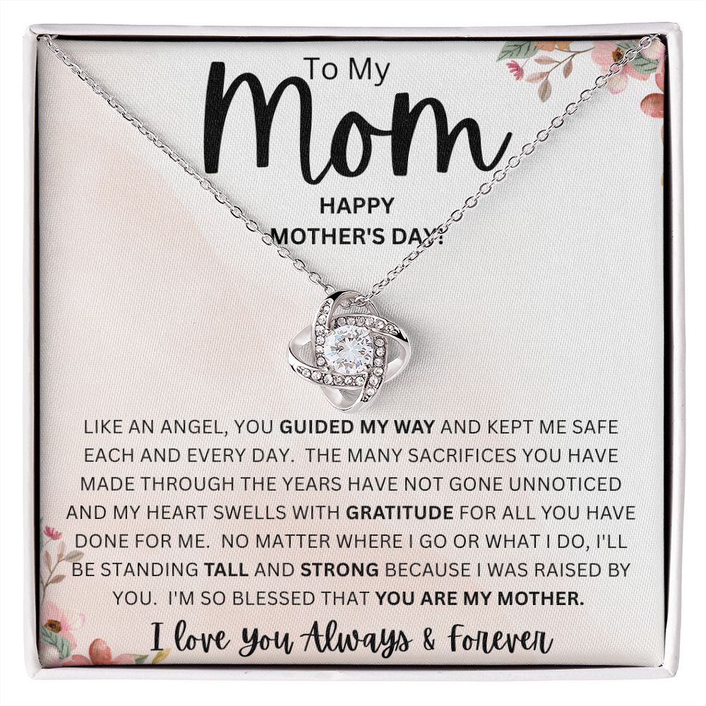 To My Mom | Love Knot Necklace | Mothers Day Gifts, Necklace For Mom, Mom Birthday Gift