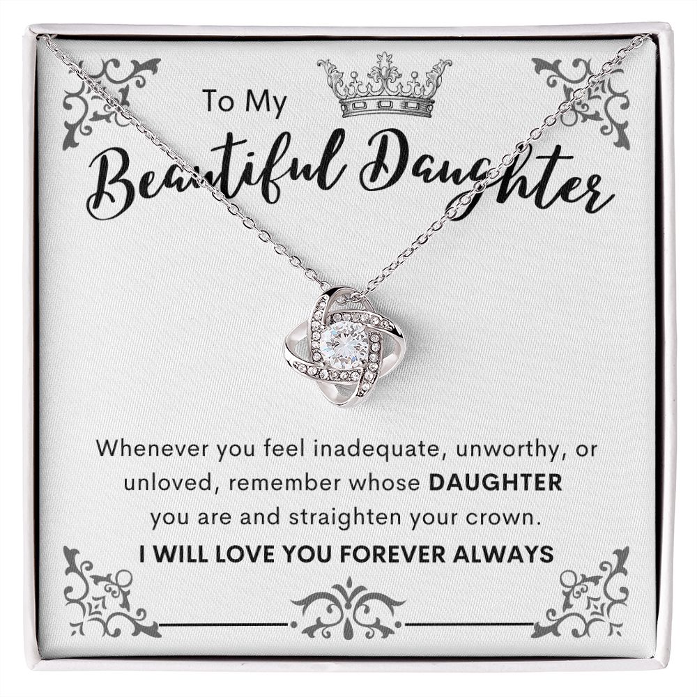 To My Beautiful Daughter | Love Knot Necklace