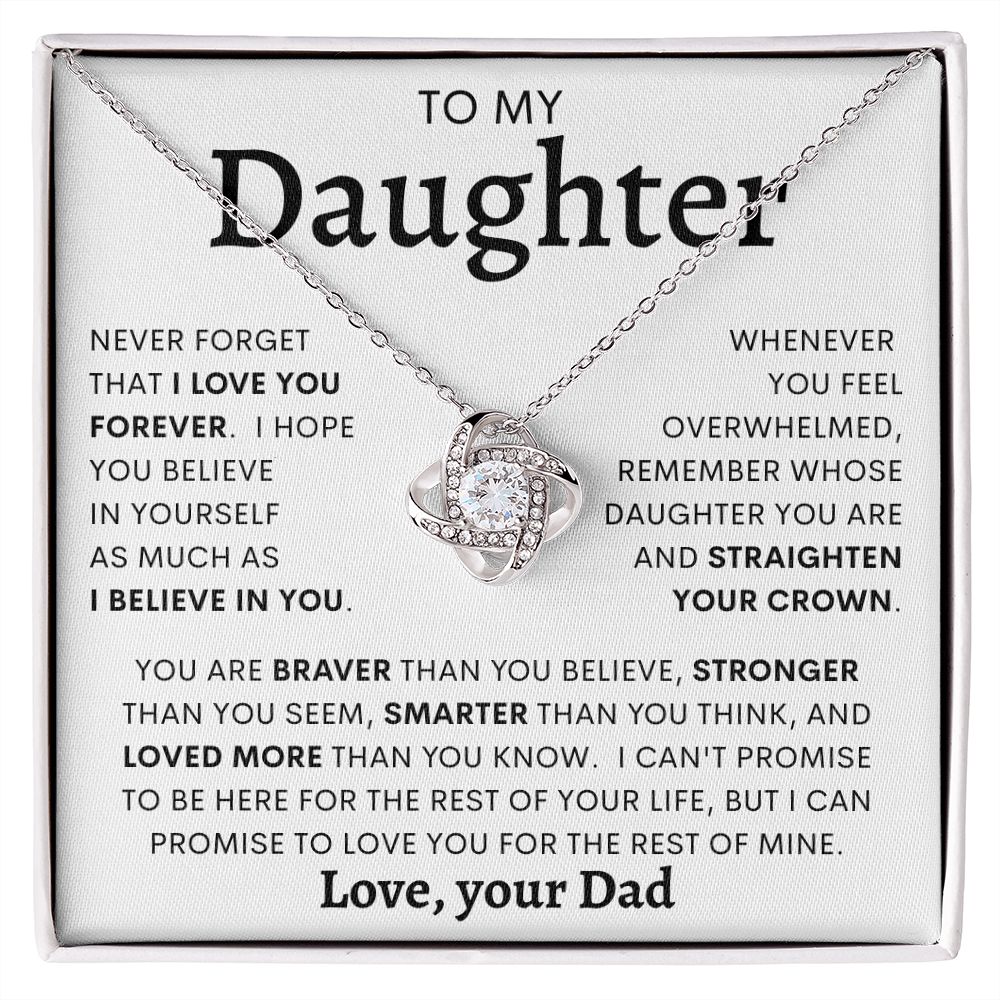 TO MY DAUGHTER FROM DAD | Love Knot Necklace
