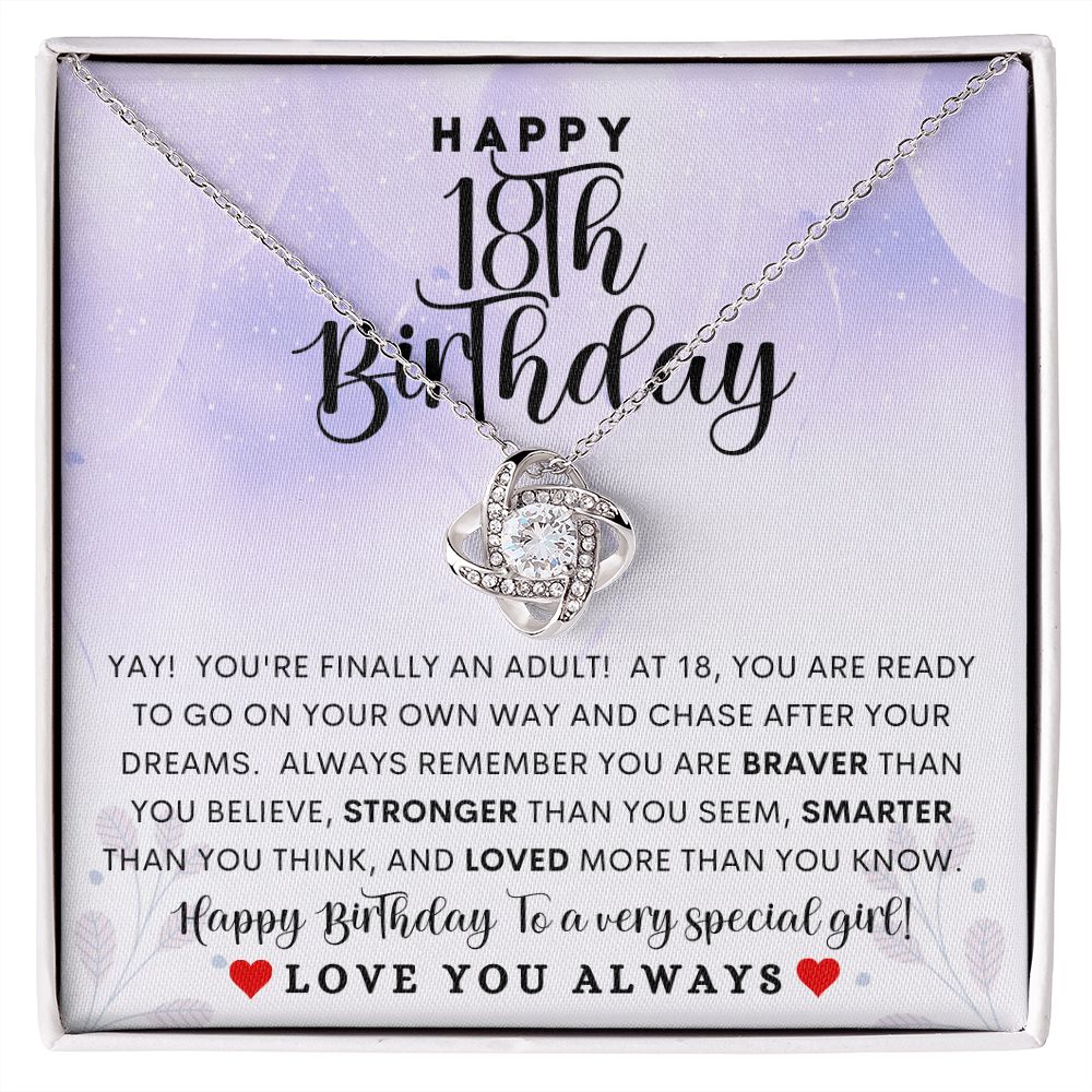 Happy 18th Birthday | Love Knot Necklace