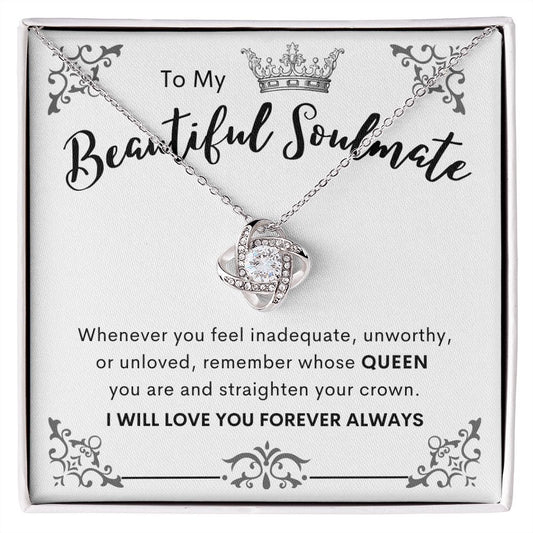 To My Beautiful Soulmate | Love Knot Necklace