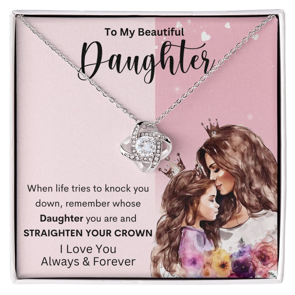To My Beautiful Daughter | Love Knot Necklace