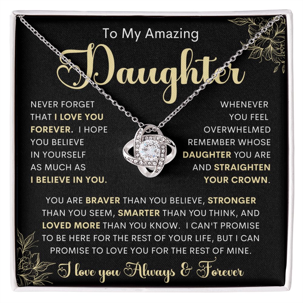 To My Amazing Daughter | Love Knot Necklace