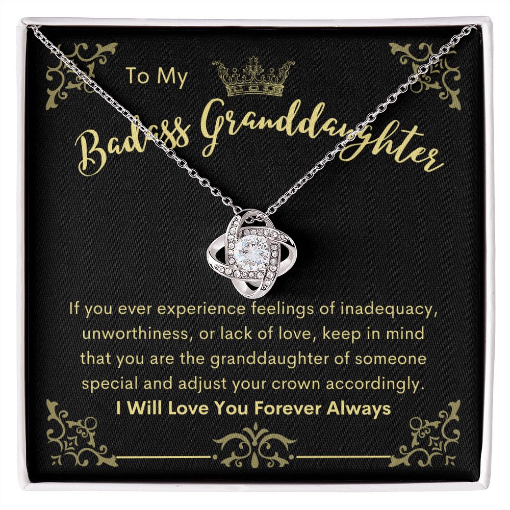 To My Badass Granddaughter | Love Knot Necklace
