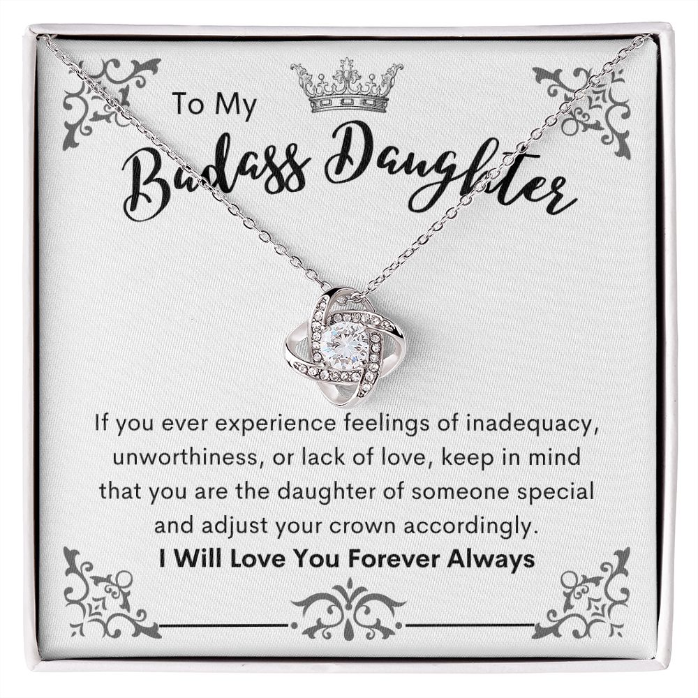 To My Badass Daughter | Love Knot Necklace