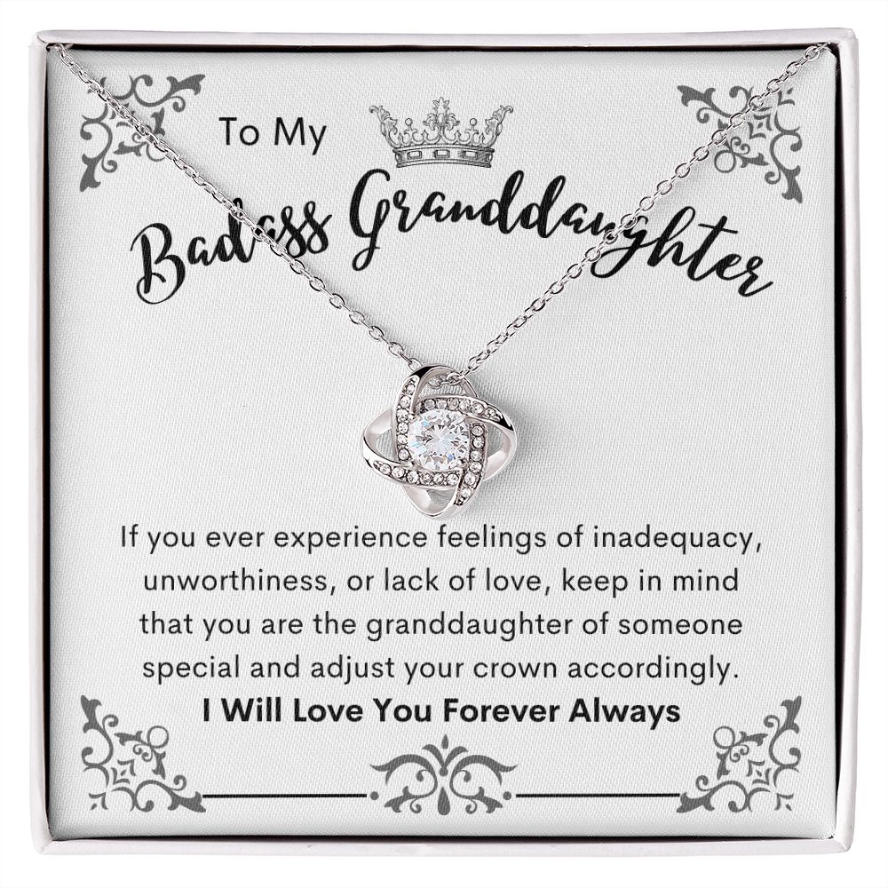 To My Badass Granddaughter | Love Knot Necklace
