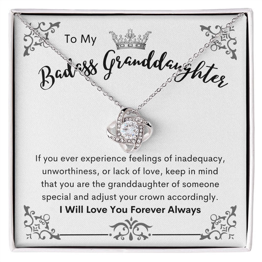 To My Badass Granddaughter | Love Knot Necklace