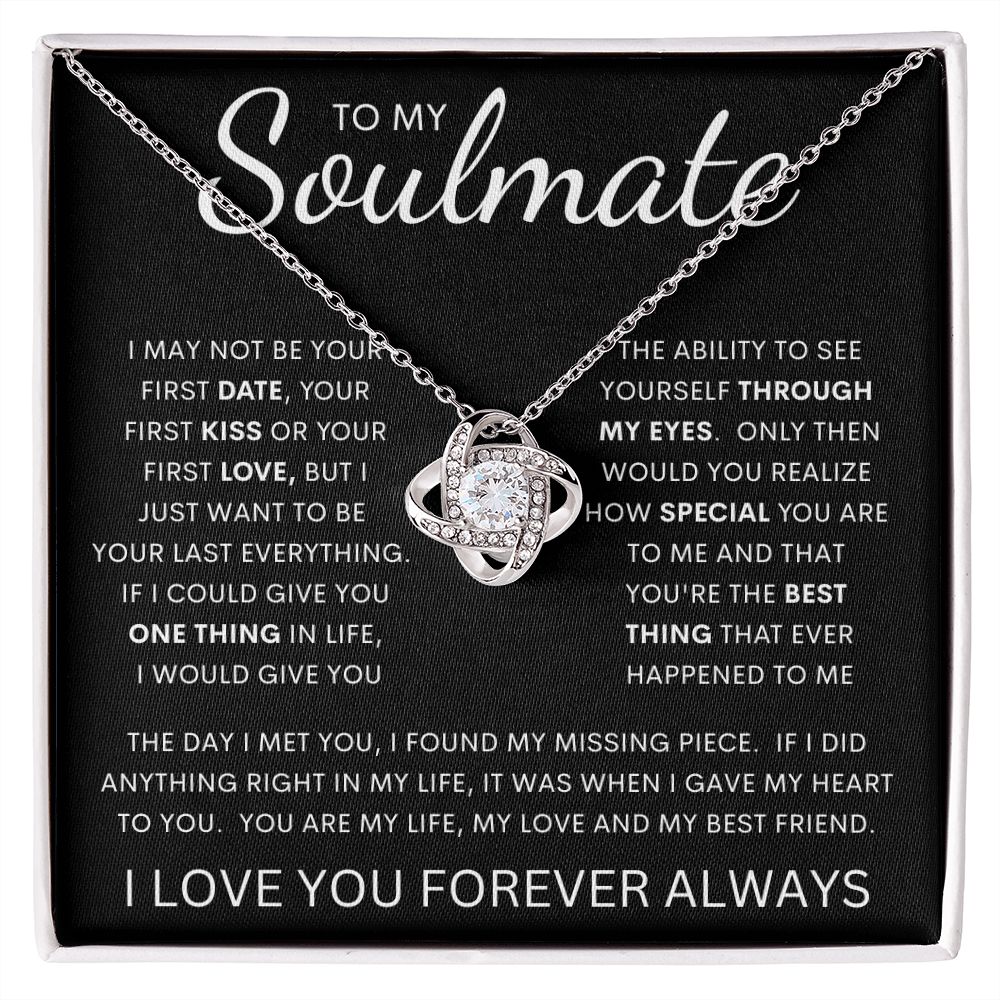 To My Soulmate | Love Knot Necklace