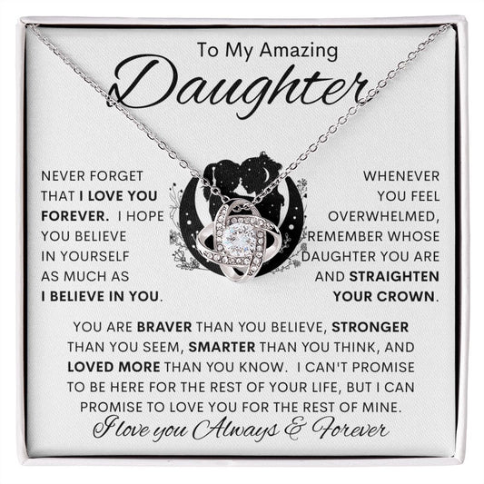 To My Amazing Daughter | Love Knot Necklace
