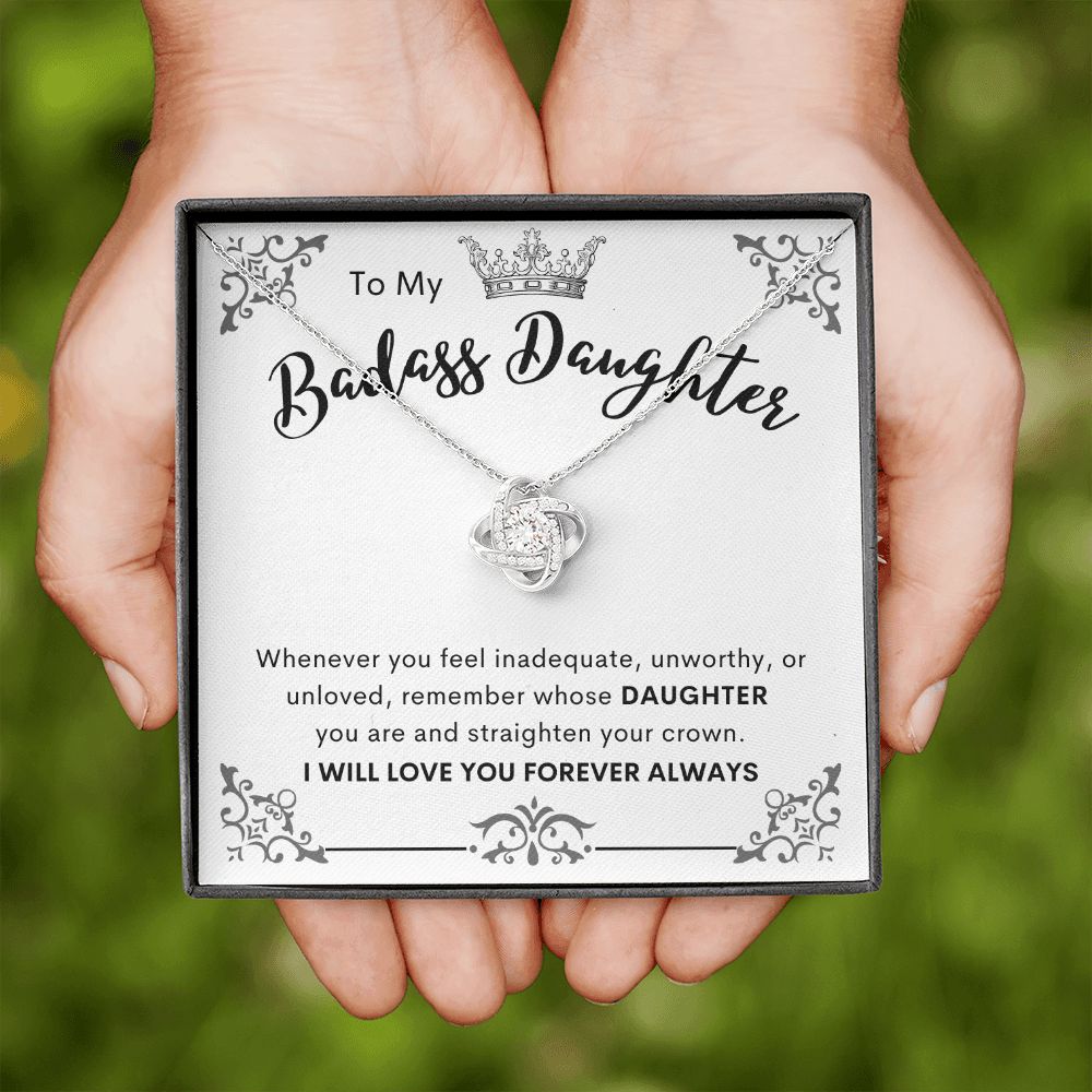 To My Badass Daughter | Love Knot Necklace