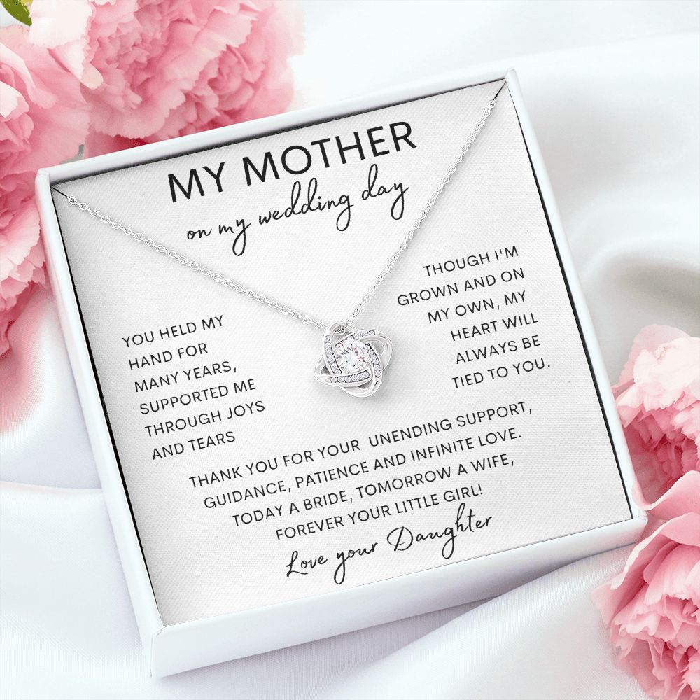 TO MY MOTHER | Love Knot Necklace | Mom Birthday Gift, Gift From Daughter, Mother Daughter Gift, Necklace For Mom, Mom Gift From Son