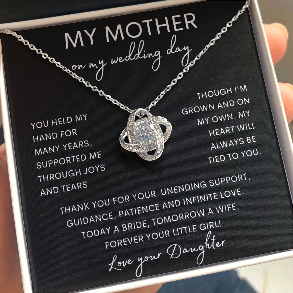 MY MOTHER | Love Knot Necklace | Mom Birthday Gift, Gift From Daughter, Mother Daughter Gift, Necklace For Mom, Mom Gift From Son