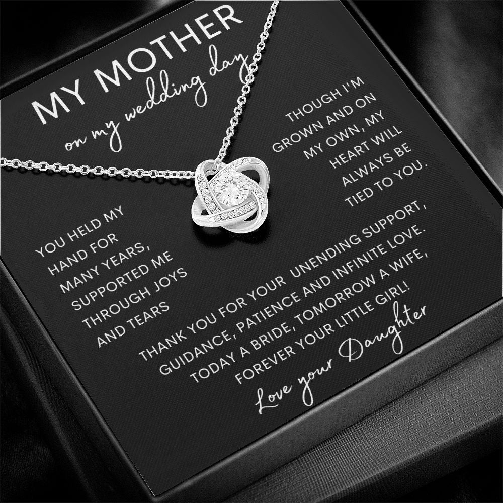 MY MOTHER | Love Knot Necklace | Mom Birthday Gift, Gift From Daughter, Mother Daughter Gift, Necklace For Mom, Mom Gift From Son