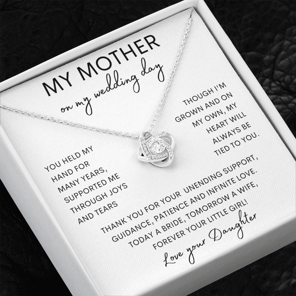 TO MY MOTHER | Love Knot Necklace | Mom Birthday Gift, Gift From Daughter, Mother Daughter Gift, Necklace For Mom, Mom Gift From Son