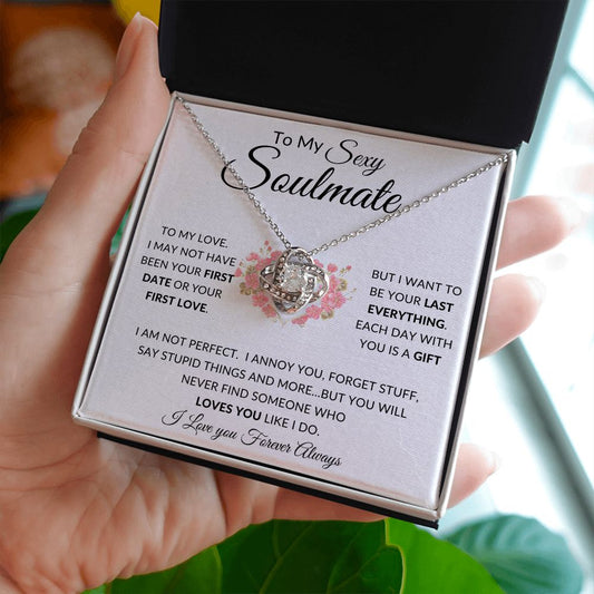 To My Sexy Soulmate | Love Knot Necklace | To My Soulmate, Gift for soulmate, Anniversary gift, Girlfriend necklace, Gift for wife, Birthday gift