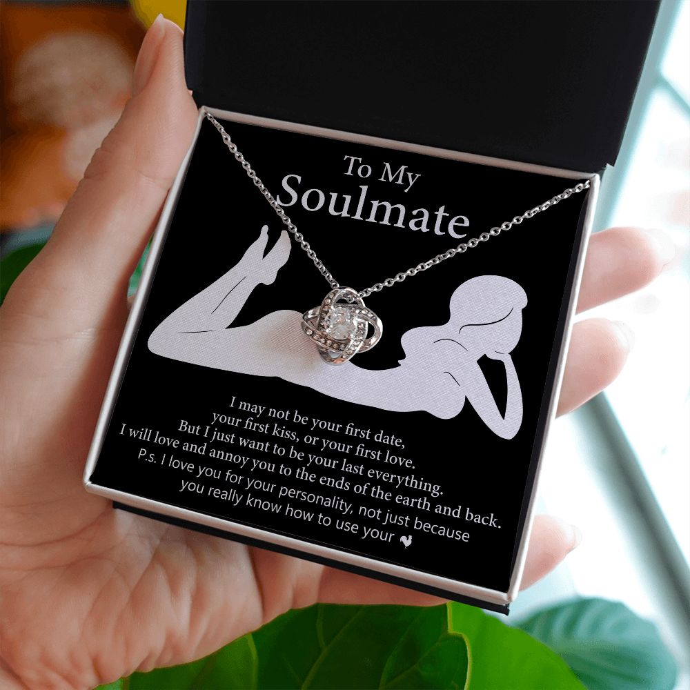 TO MY SOULMATE | LOVE KNOT NECKLACE | Gift for soulmate, Anniversary gift, Girlfriend necklace, Gift for wife, Birthday gift