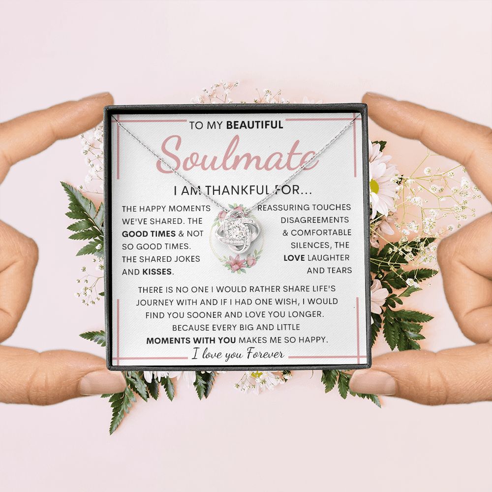 TO MY BEAUTIFUL SOULMATE | Gift for soulmate, Anniversary necklace, Gift for Wife, Birthday gift