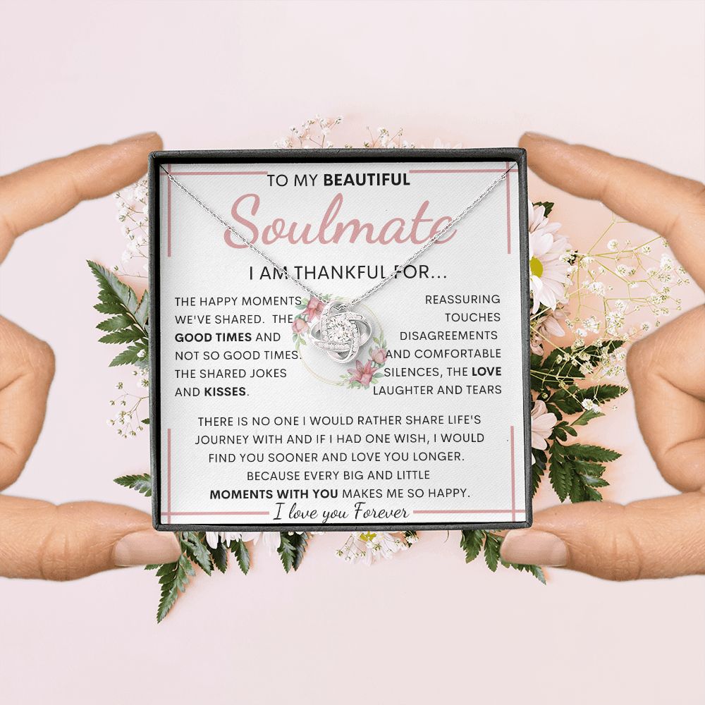TO MY BEAUTIFUL SOULMATE | Gift for soulmate, Anniversary necklace, Gift for Wife, Birthday gift