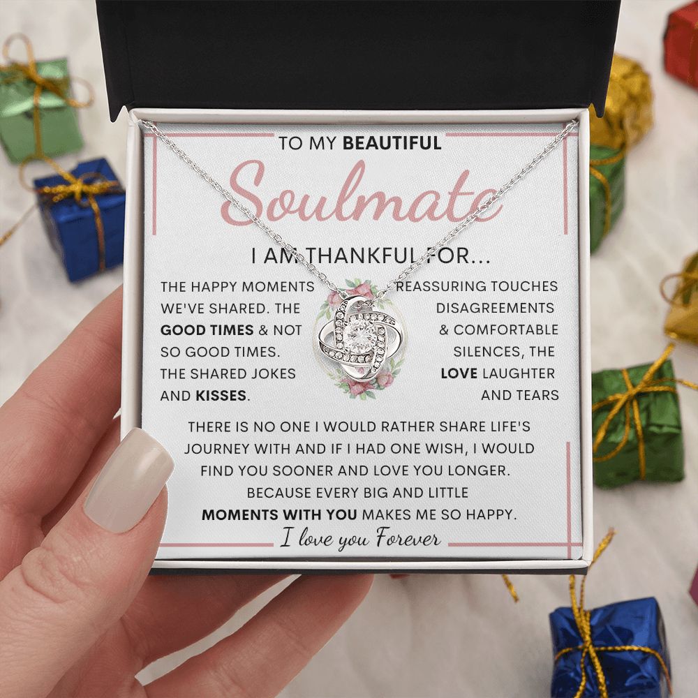 TO MY BEAUTIFUL SOULMATE | Gift for soulmate, Anniversary necklace, Gift for Wife, Birthday gift