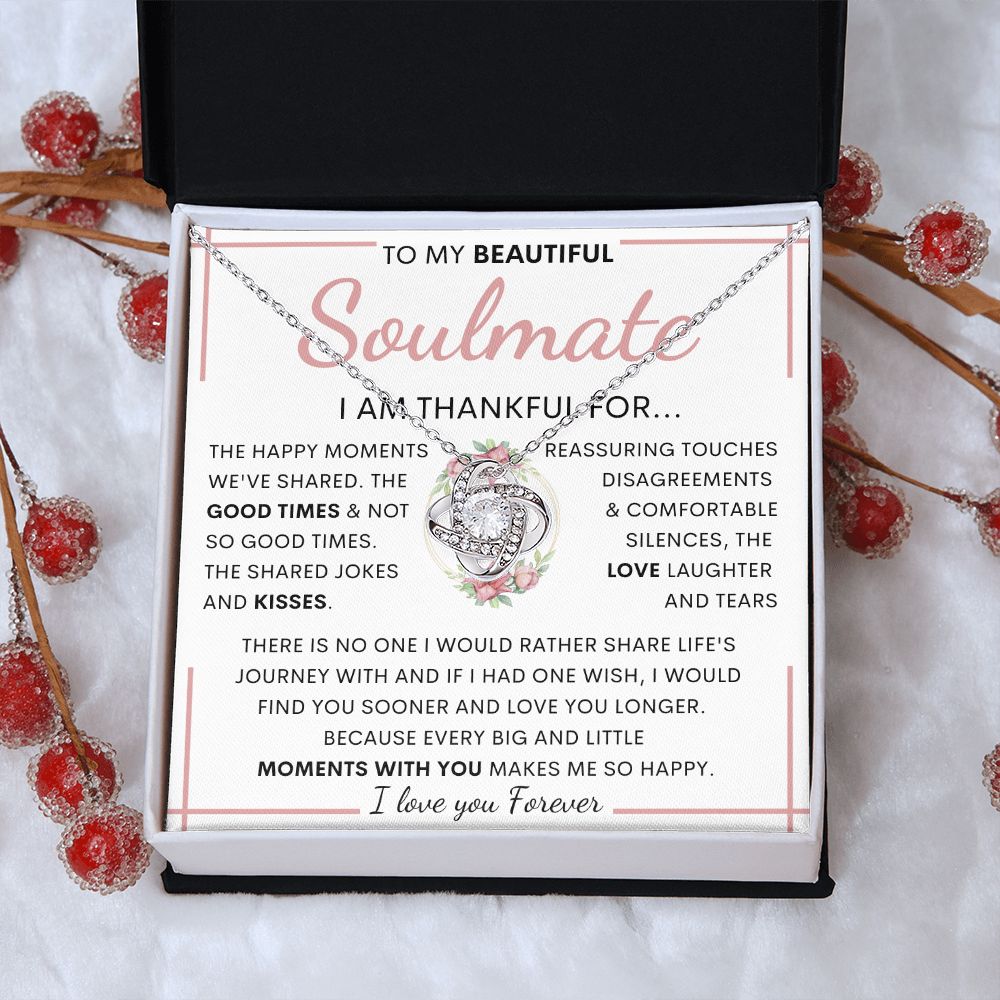TO MY BEAUTIFUL SOULMATE | Gift for soulmate, Anniversary necklace, Gift for Wife, Birthday gift