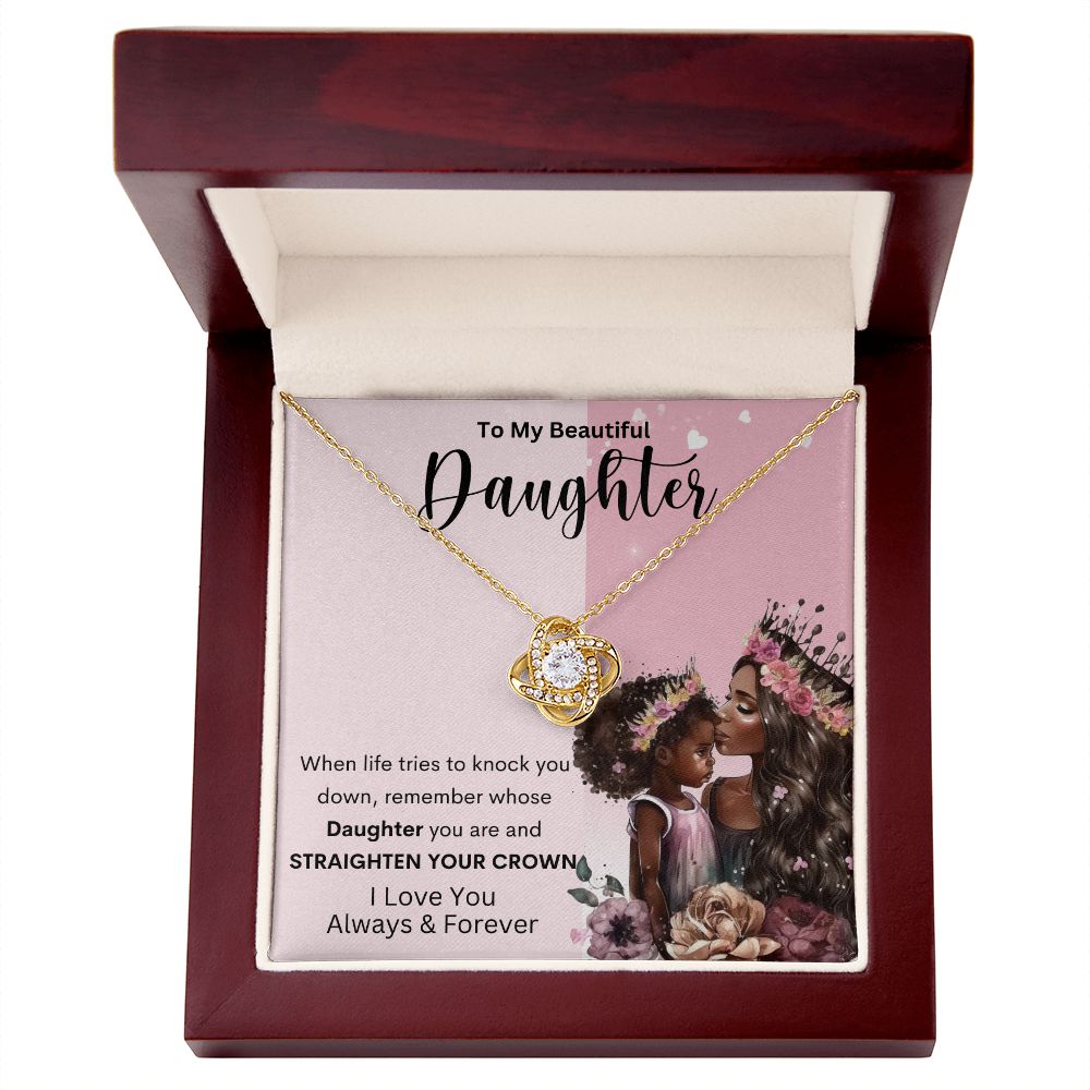 To My Beautiful Daughter | Love Knot Necklace