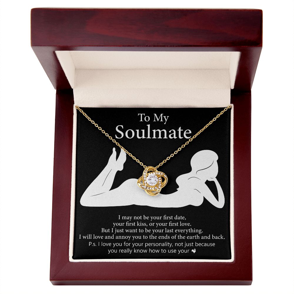 TO MY SOULMATE | LOVE KNOT NECKLACE | Gift for soulmate, Anniversary gift, Girlfriend necklace, Gift for wife, Birthday gift