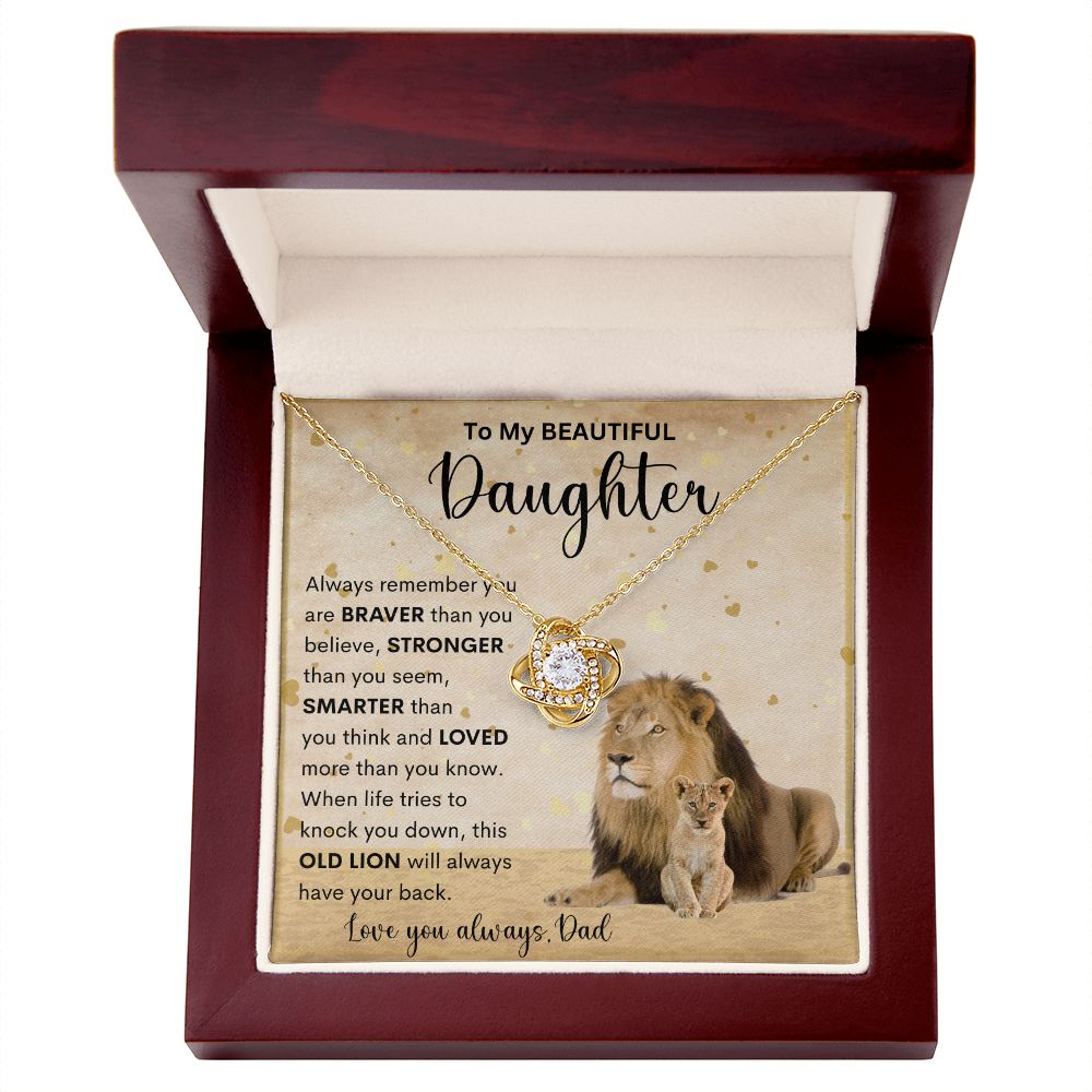 To My Beautiful Daughter | Love Knot Necklace