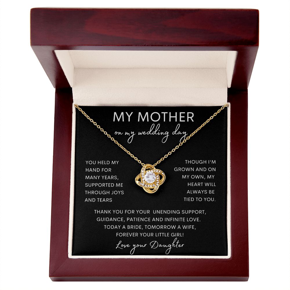 MY MOTHER | Love Knot Necklace | Mom Birthday Gift, Gift From Daughter, Mother Daughter Gift, Necklace For Mom, Mom Gift From Son
