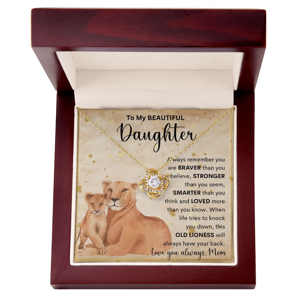 To My Beautiful Daughter | Love Knot Necklace