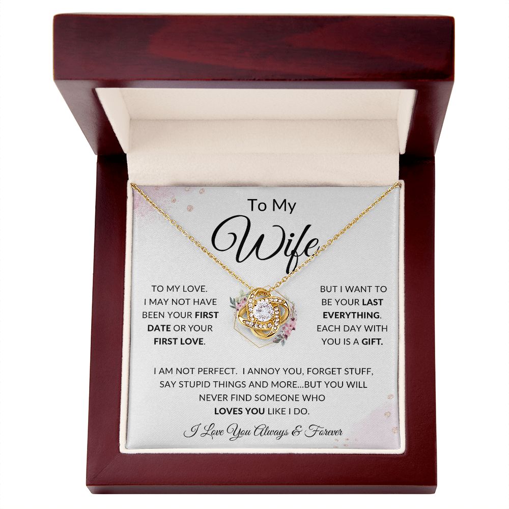 To My Wife | Love Knot Necklace | Anniversary gift Gift from husband Wife birthday gift Wife anniversary Gift for wife