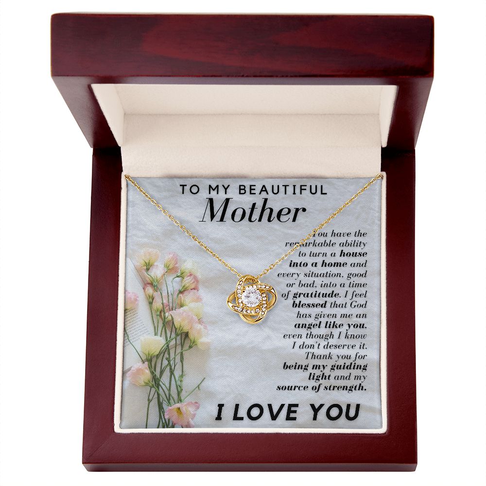 To My Beautiful Mother | Love Knot Necklace