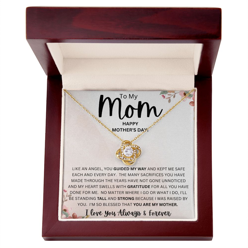 To My Mom | Love Knot Necklace | Mothers Day Gifts, Necklace For Mom, Mom Birthday Gift