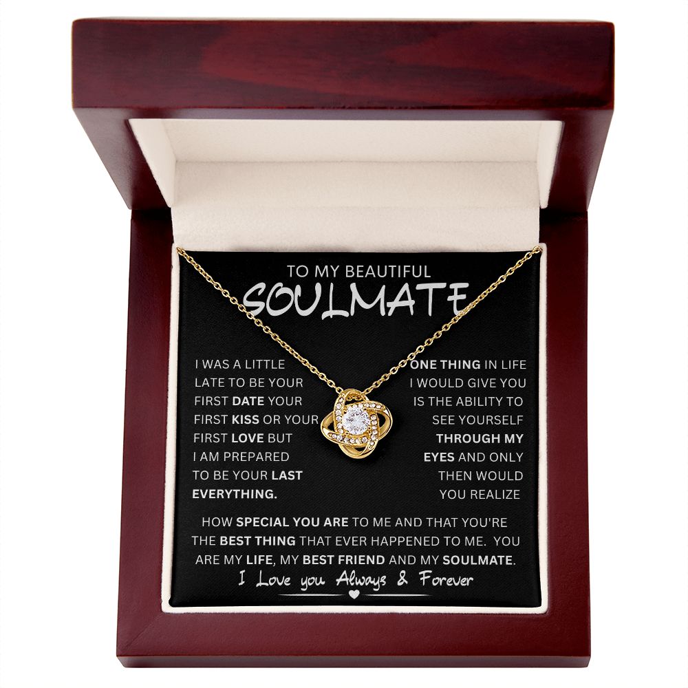 TO MY BEAUTIFUL SOULMATE | Gift from husband, Gift for soulmate, Anniversary necklace, Gift for Wife, Birthday gift