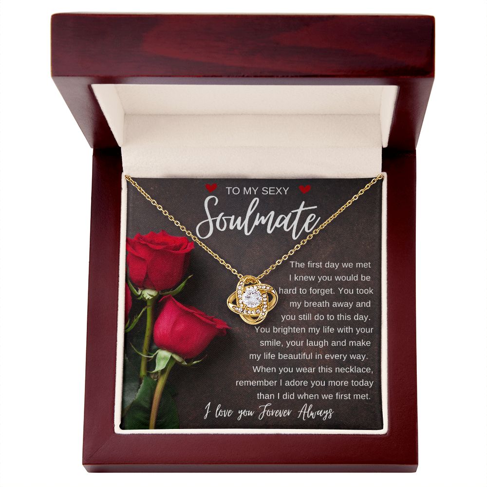 TO MY SEXY SOULMATE | Love Knot Necklace | Soulmate necklace, Soulmate gift, Anniversary gift, Gift for soulmate Wife necklace