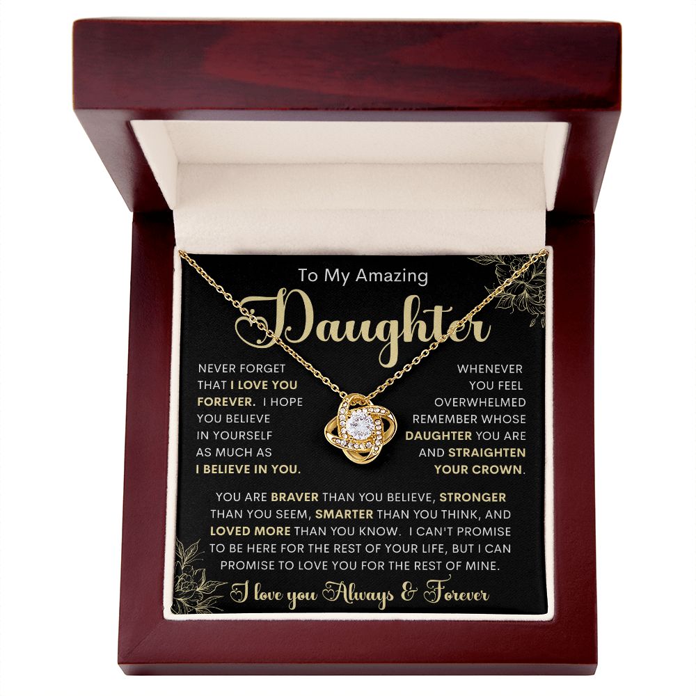 To My Amazing Daughter | Love Knot Necklace