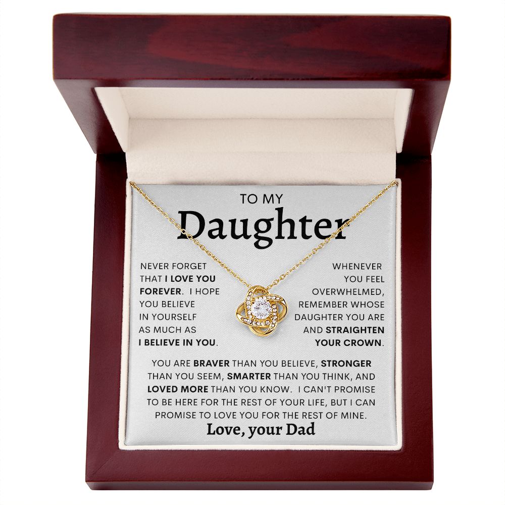 TO MY DAUGHTER FROM DAD | Love Knot Necklace