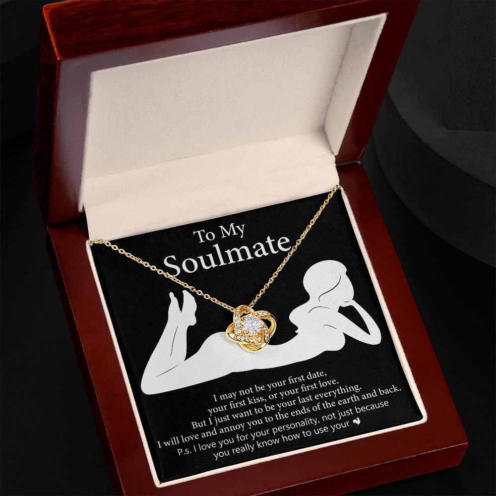 TO MY SOULMATE | LOVE KNOT NECKLACE | Gift for soulmate, Anniversary gift, Girlfriend necklace, Gift for wife, Birthday gift