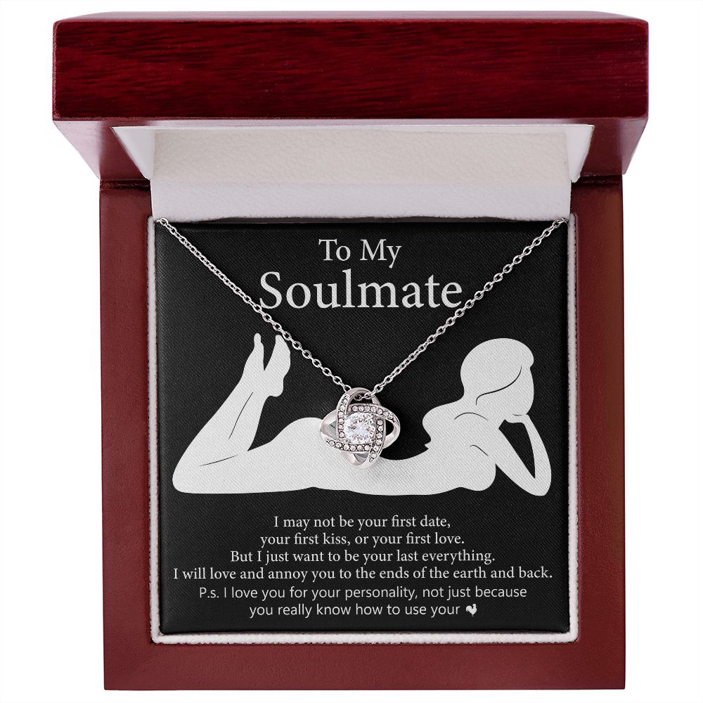 TO MY SOULMATE | LOVE KNOT NECKLACE | Gift for soulmate, Anniversary gift, Girlfriend necklace, Gift for wife, Birthday gift