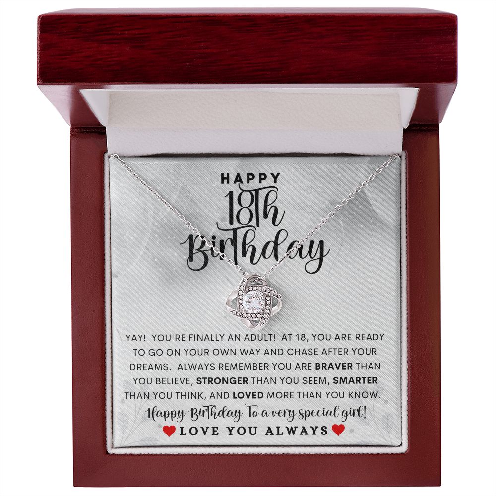 Happy 18th Birthday | Love Knot Necklace