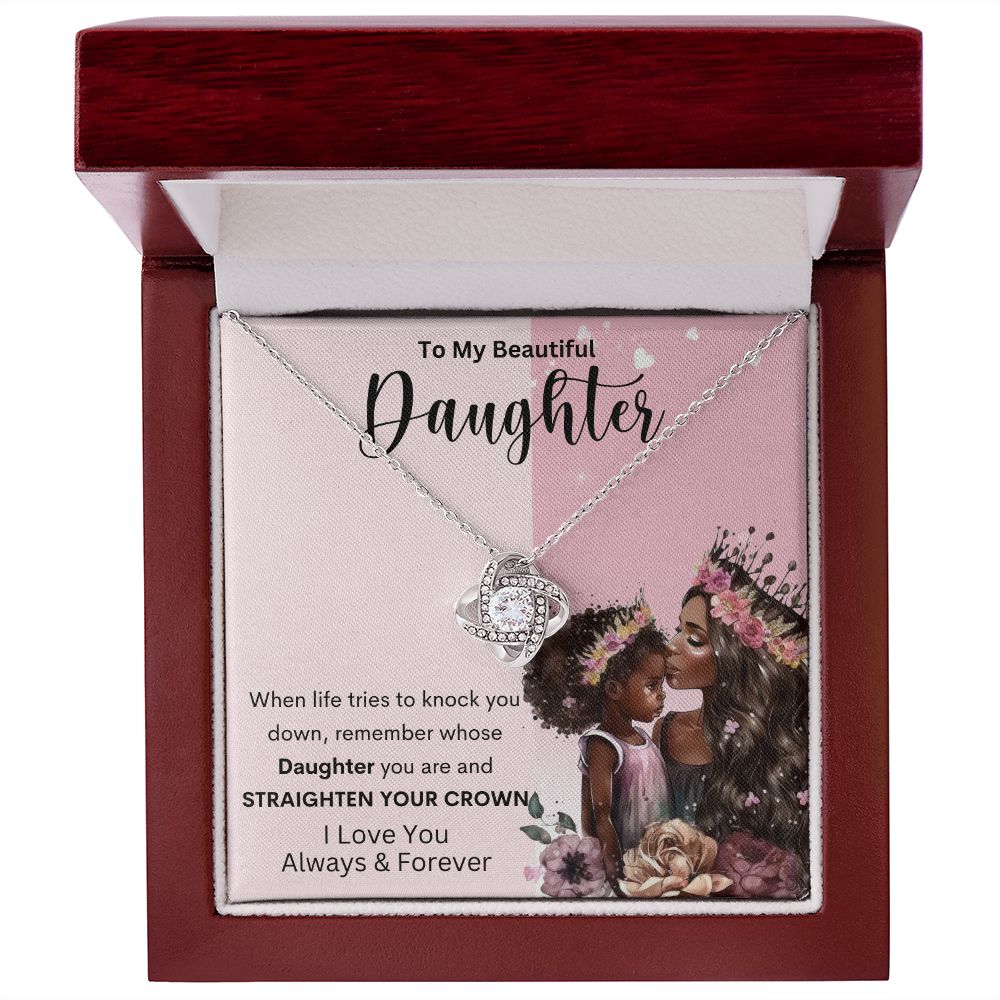 To My Beautiful Daughter | Love Knot Necklace