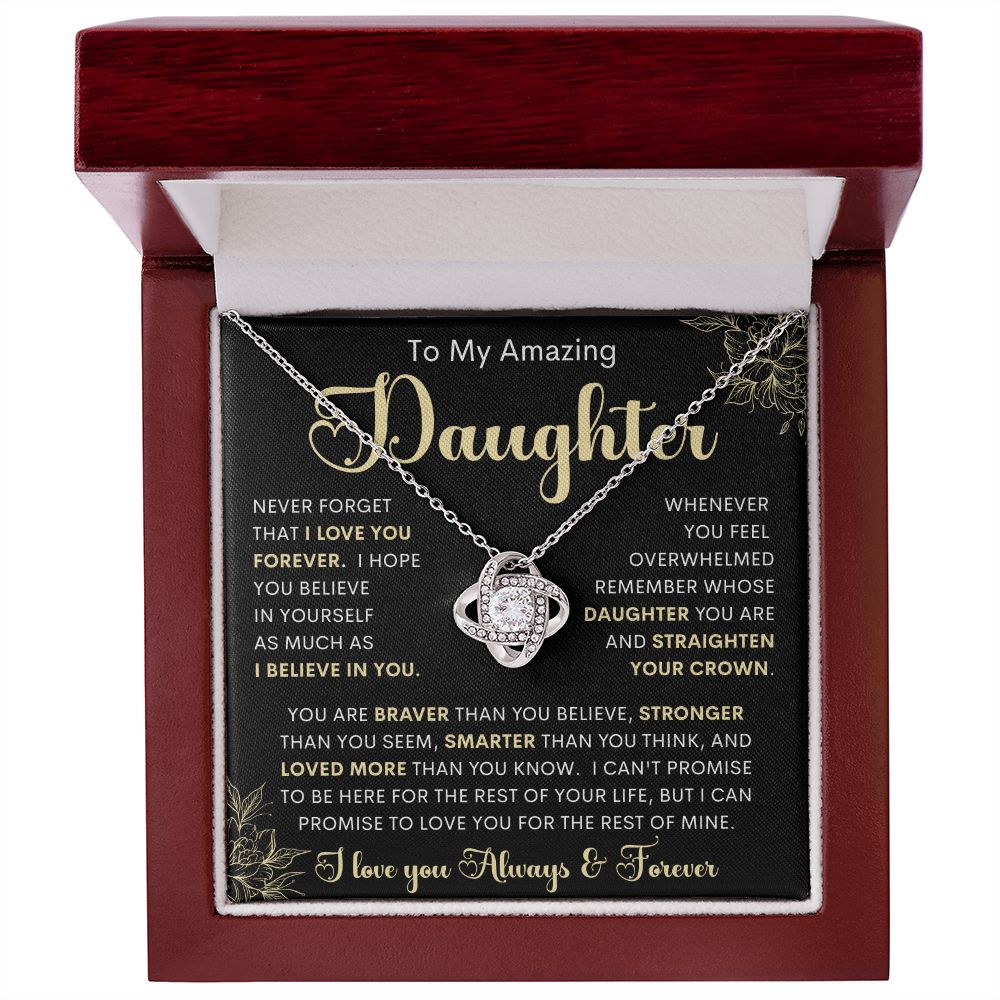 To My Amazing Daughter | Love Knot Necklace