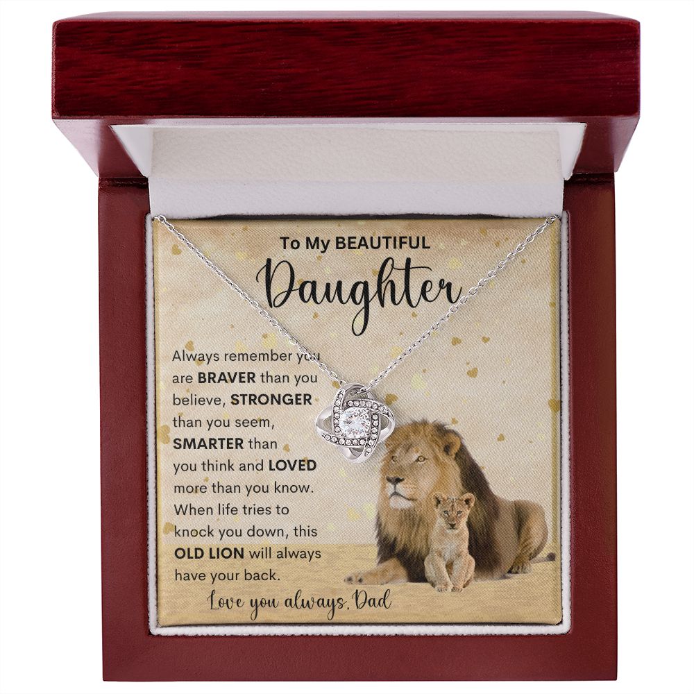 To My Beautiful Daughter | Love Knot Necklace