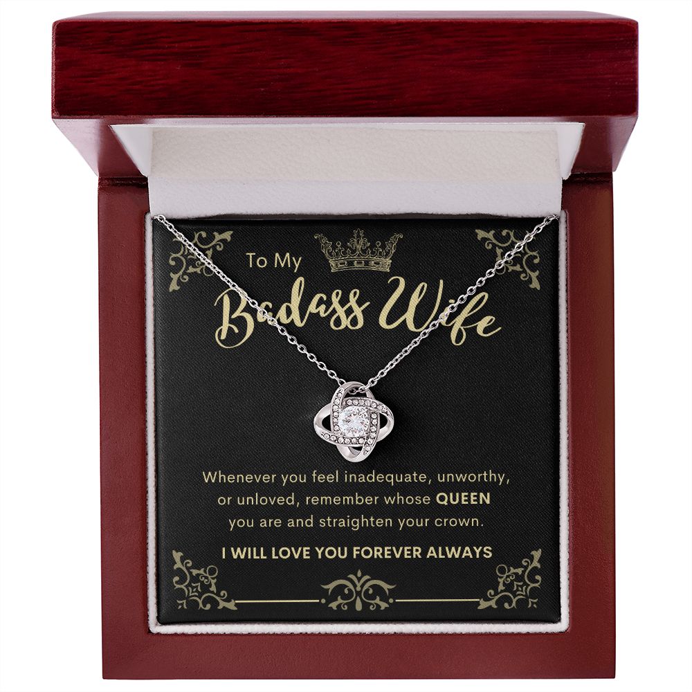 To My Badass Wife | Love Knot Necklace