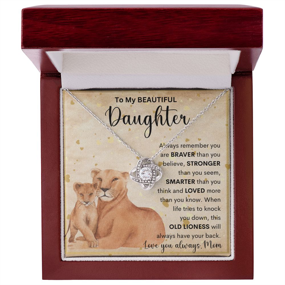 To My Beautiful Daughter | Love Knot Necklace