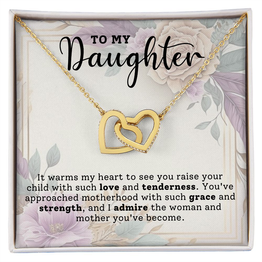 To My Daughter | Interlocking Hearts necklace